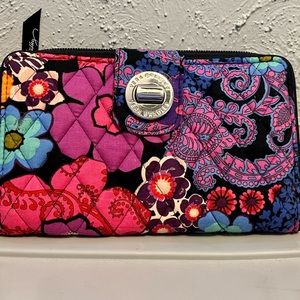 Vera Bradley Floral Fiesta Turnlock Wallet